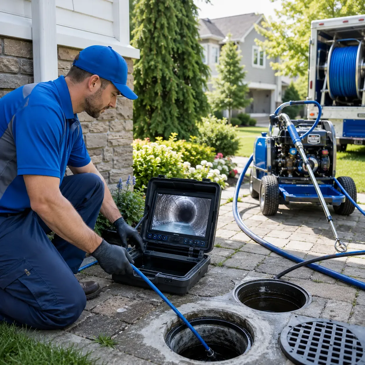Outdoor drain cleaning professionals serving New Oxford, PA