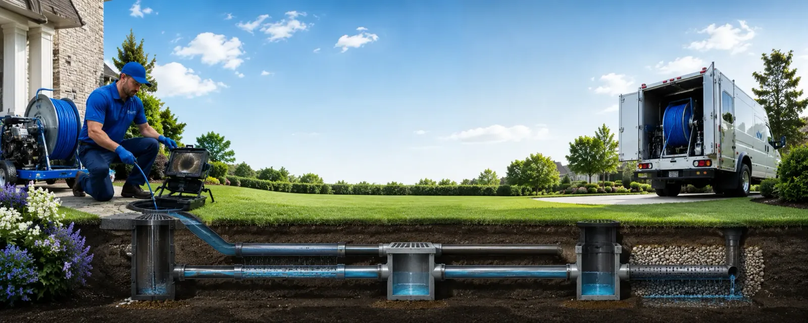 Outdoor drain cleaning information for New Oxford, PA